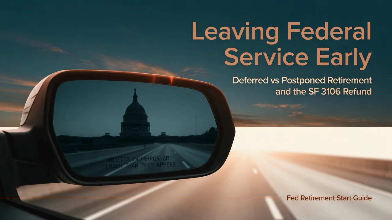 Leaving Federal Service Early — Deferred, Postponed or Refund?